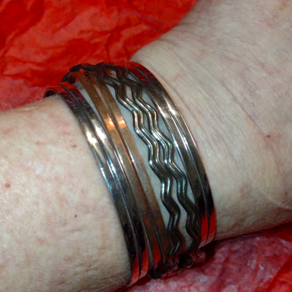 Gorgeous Silver and Cooper Vintage Bracelet